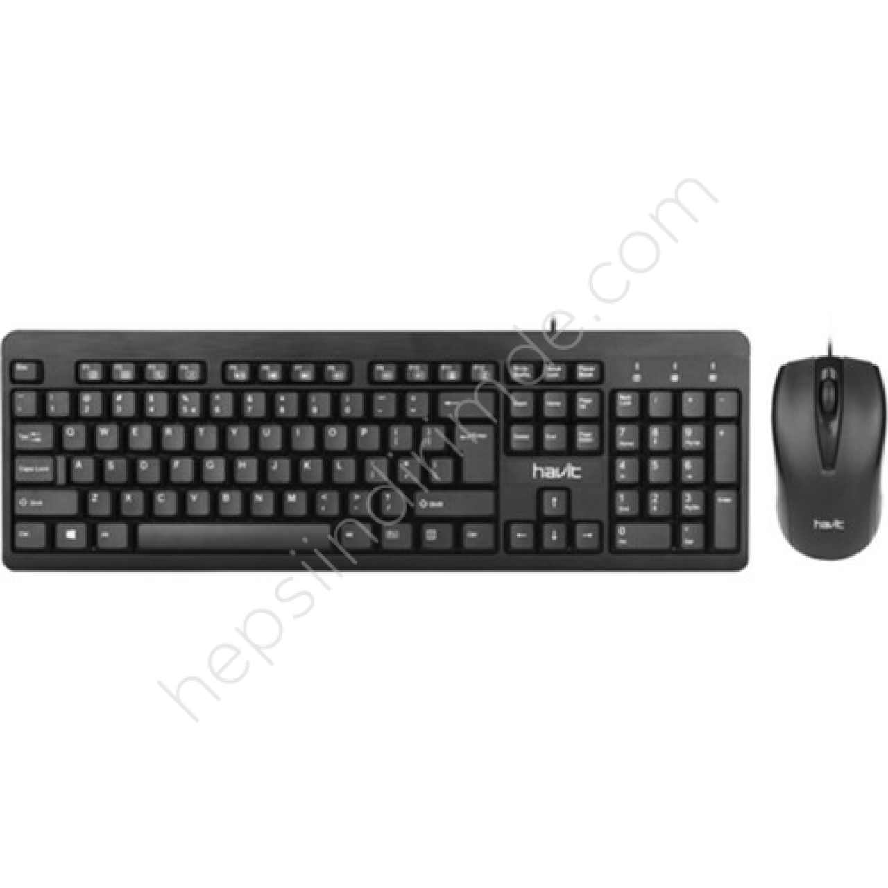 Havit KB611cm Kablolu Klavye Mouse Set Siyah