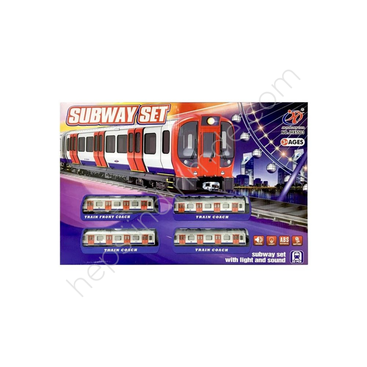 Can-Em Oyuncak  Pilli Sesli ve Işıklı Raylı Metro Tren Seti 33 Parça