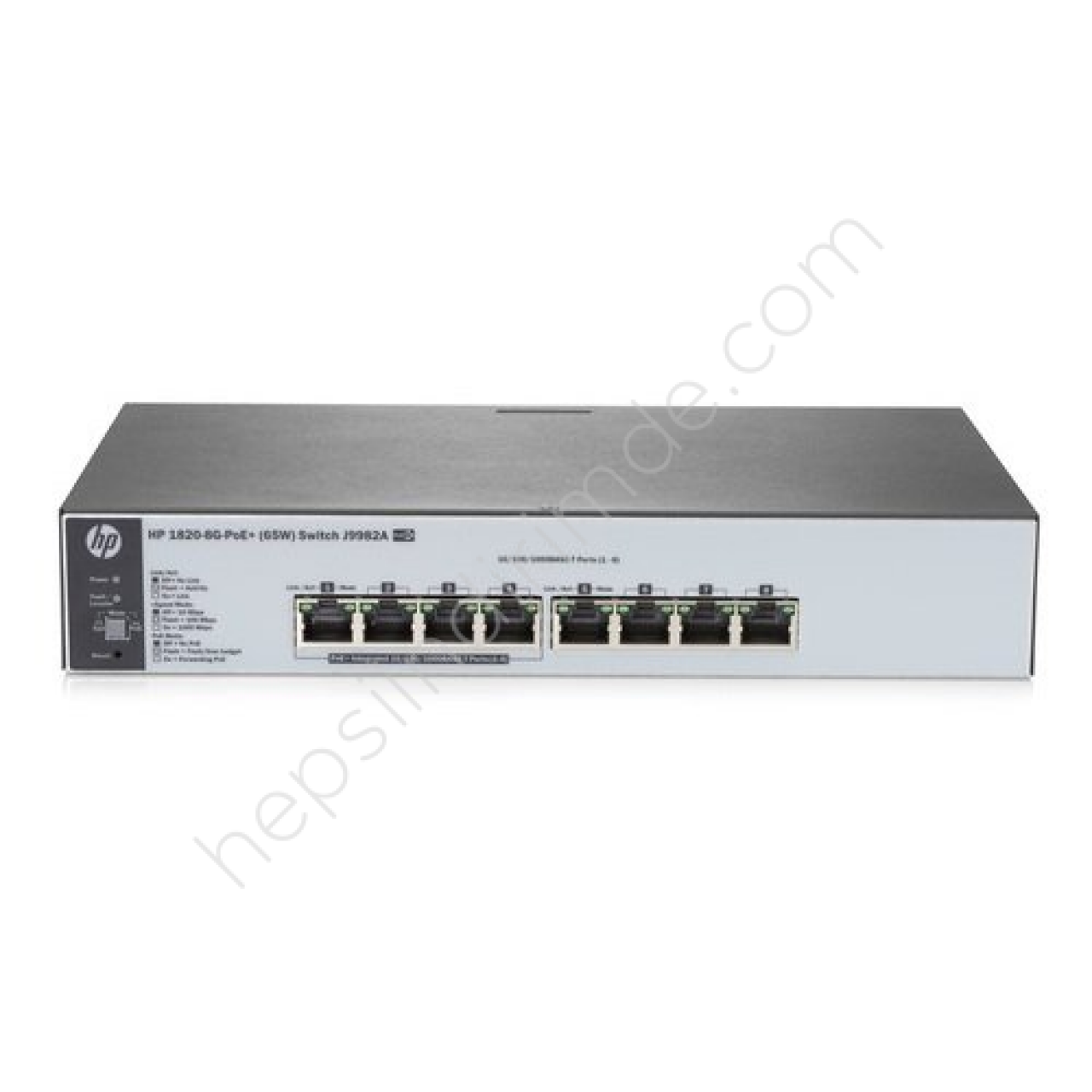 HP J9982A 1820-8G, 8Port, GigaBit 8 Port PoE, 65W, Yönetilebilir, Rack Mount Switch