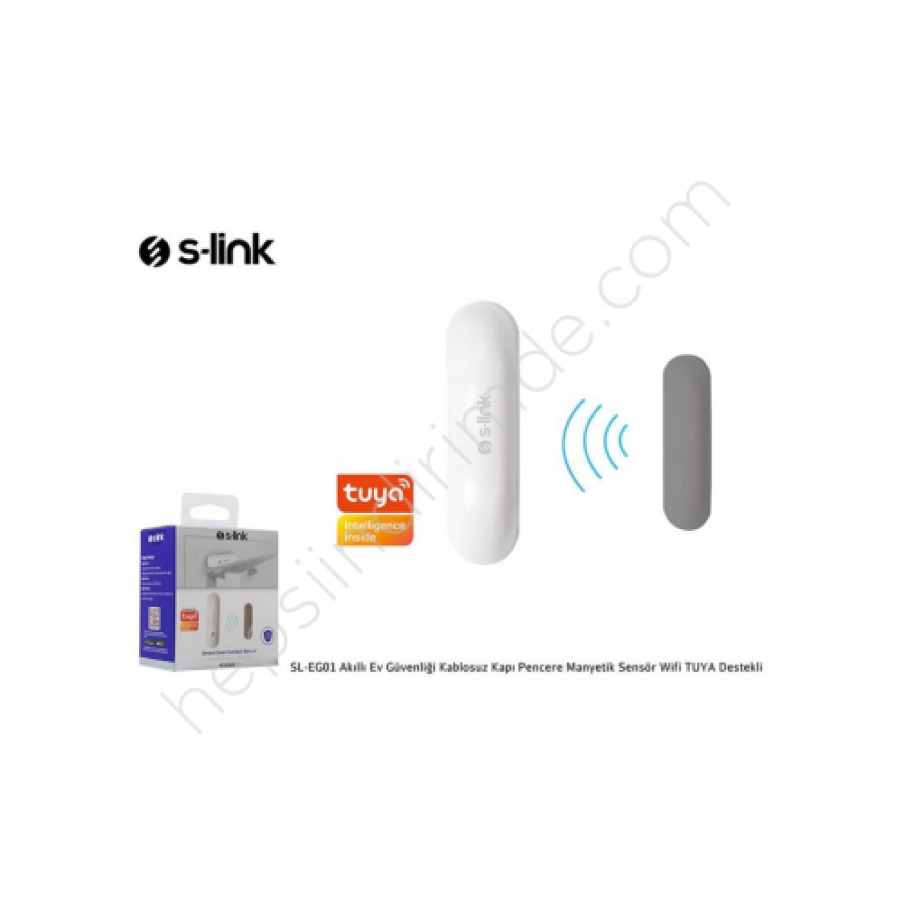 S-LINK SL-EG01 Akıllı Ev Güvenliği, Kablosuz Kapı Pencere Manyetik Sensör, WiFi TUYA Destekli