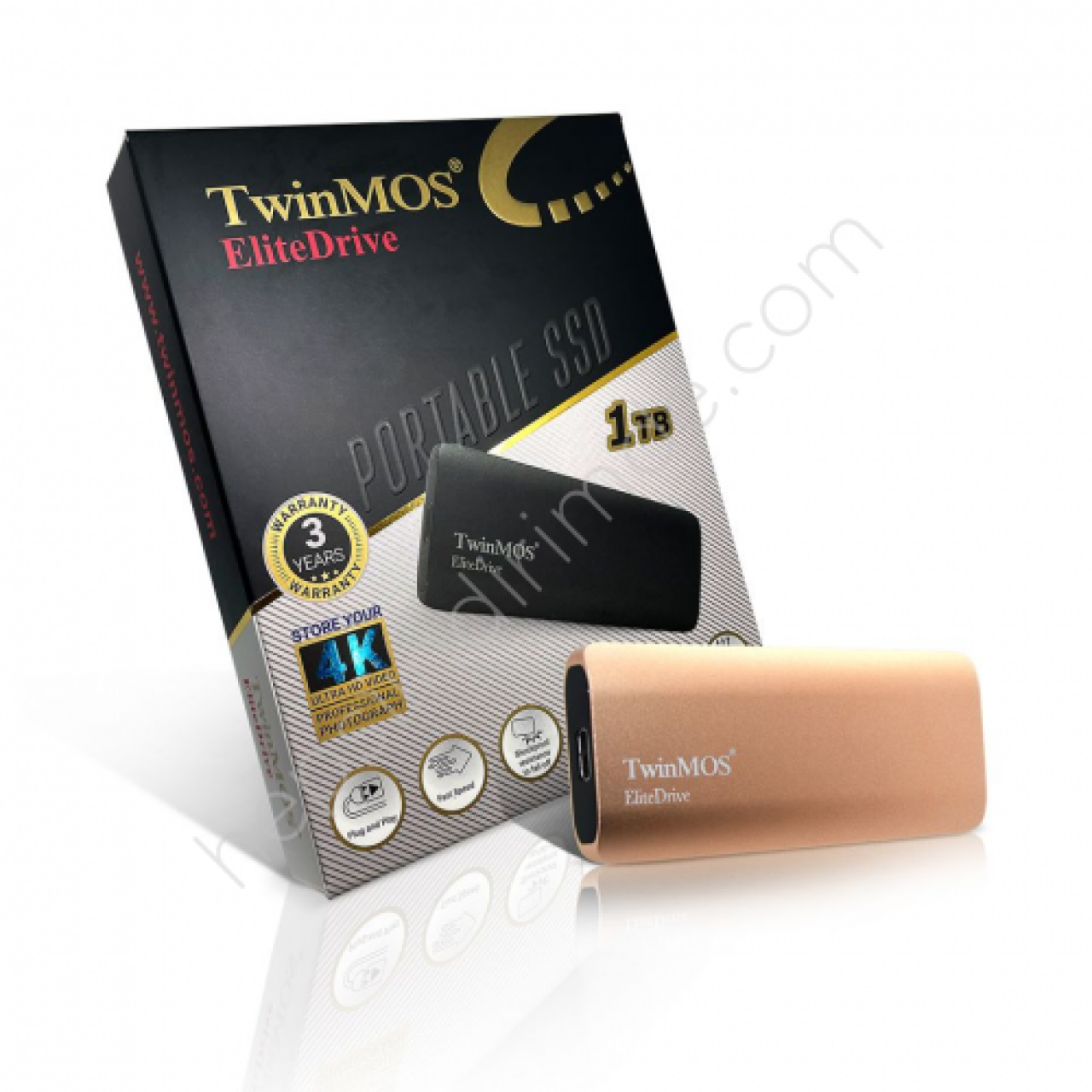 TwinMOS PSSDGGBMED32-G 1TB Taşınabilir External SSD USB 3.2 Type-C (GOLD)