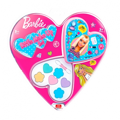 Uçar Oyuncak  Barbie Lisanslı Sürülebilir Makyaj Seti (Kalpli)