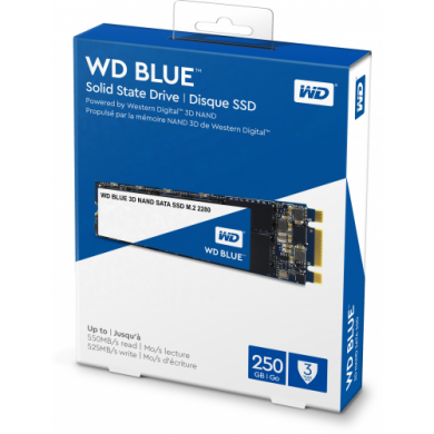 WD Blue WDS250G2B0B 250GB 550/525 3D NAND SATA M.2 SSD